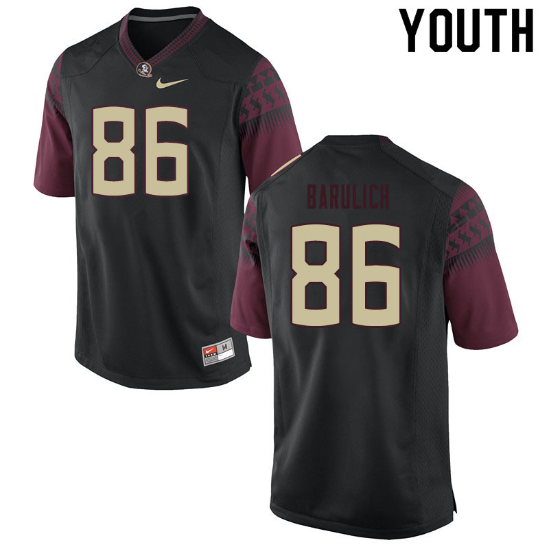 Youth #86 Michael Barulich Florida State Seminoles College Football Jerseys Sale-Black